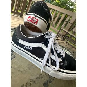 Vans Skate Old Skool Skateboarding Shoes Black White‎ Sneakers Men's 6.5